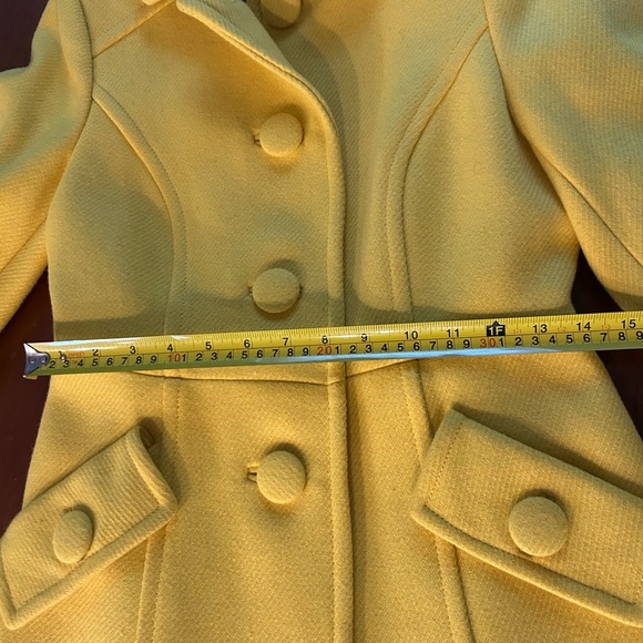 Boden Fit & Flare Wool Lottie Coat Yellow Size 2 - Picture 11 of 13